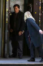 ELLE FANNING and Javier Bardem on the Set of Sally Potter
