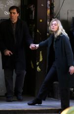 ELLE FANNING and Javier Bardem on the Set of Sally Potter