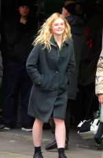 ELLE FANNING on the Set of Molly in New York 01/17/2019