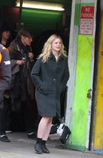 ELLE FANNING on the Set of Molly in New York 01/17/2019