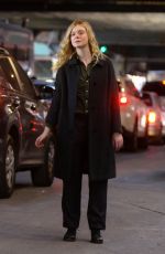 ELLE FANNING on the Set of Sally Potter