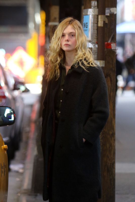ELLE FANNING on the Set of Sally Potter