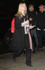 ELLE FANNING Out and About in New York 01/08/2019