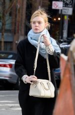 ELLE FANNING Out and About in New York 01/09/2019