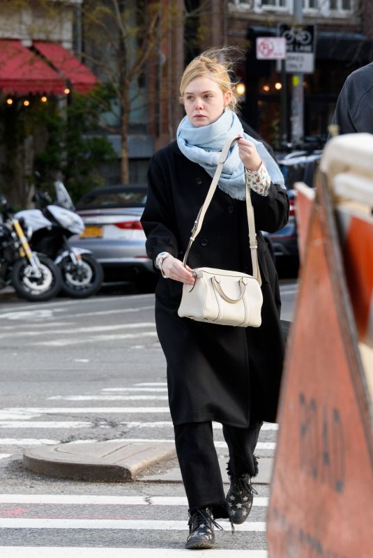 ELLE FANNING Out and About in New York 01/09/2019