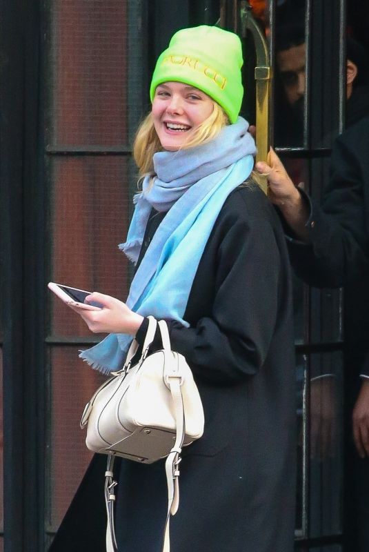 ELLE FANNING Out in New York 01/10/2019