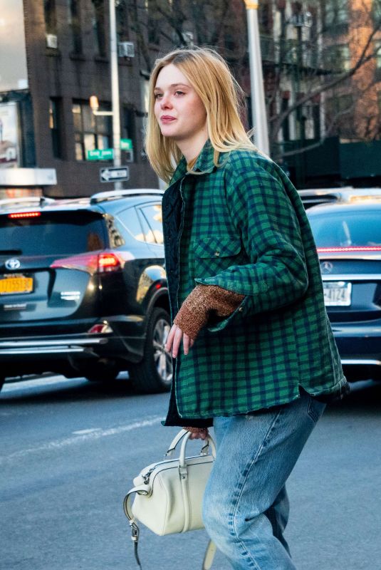 ELLE FANNING Out in New York 01/13/2019