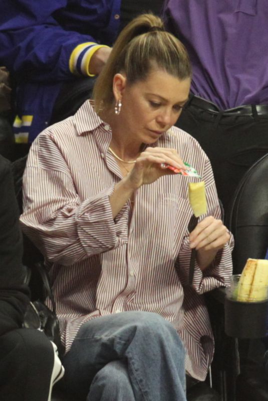 ELLEN POMPEO at LA Clippers vs Golden State Warriors Game 01/18/2019