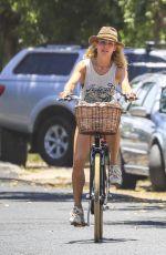 ELSA PATAKY Out Riding Her Bicycle in Byron Bay 01/08/2019