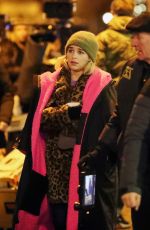 EMILIA CLARKE on the Set of Last Christmas in East London 01/09/2019