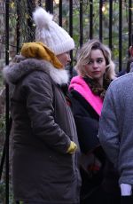 EMILIA CLARKE on the Set of Last Christmas in London 01/08/2019
