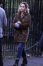 EMILIA CLARKE on the Set of Last Christmas in London 01/08/2019