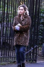 EMILIA CLARKE on the Set of Last Christmas in London 01/08/2019