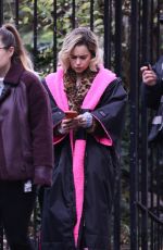 EMILIA CLARKE on the Set of Last Christmas in London 01/08/2019