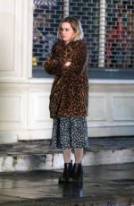 EMILIA CLARKE on the Set of Last Christmas in London 01/10/2019