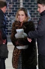 EMILIA CLARKE on the Set of Last Christmas in London 01/10/2019