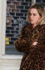 EMILIA CLARKE on the Set of Last Christmas in London 01/10/2019