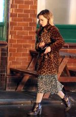 EMILIA CLARKE on the Set of Last Christmas in London 01/10/2019