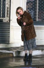 EMILIA CLARKE on the Set of Last Christmas in London 01/10/2019
