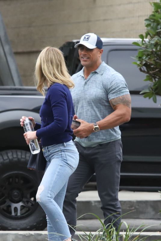 EMILY BLUNT and Dwayne Johnson Out in Burbank 01/29/2019