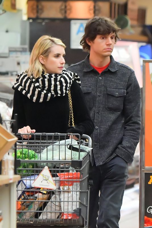 EMMA ROBERTS and Evan Peters Out Shopping in Los Angeles 01/17/2019