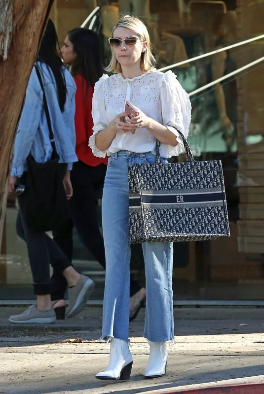 EMMA ROBERTS in Denim Out in West Hollywood 01/19/2019