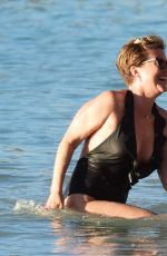 EMMA ROBERTS in Swimsuit on the Beach in Barbados 01/02/2019