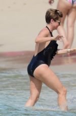 EMMA ROBERTS in Swimsuit on the Beach in Barbados 01/02/2019