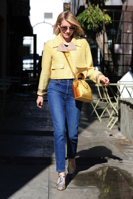 EMMA ROBERTS Leaves Nine Zero One Salon in West Hollywood 01/04/2019