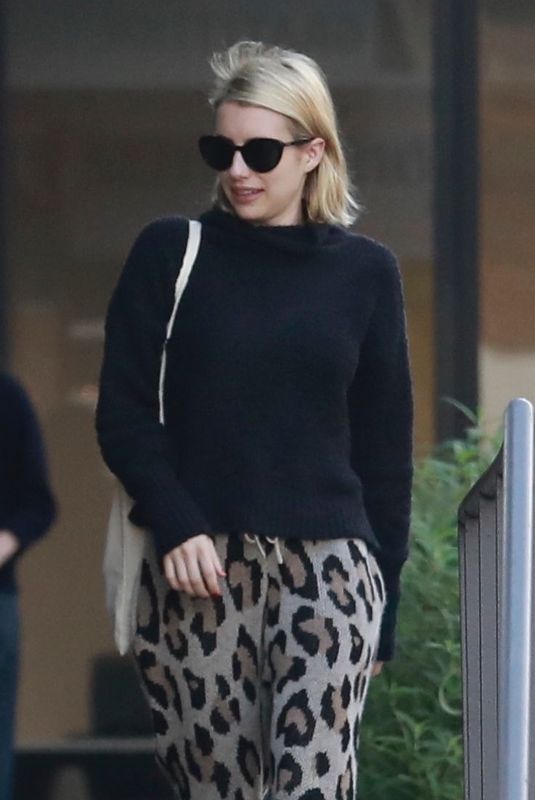 EMMA ROBERTS Out for Lunch at Cafe Gratitude in Los Angeles 01/07/2019