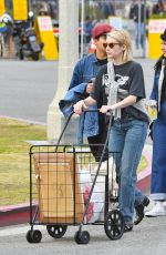EMMA ROBERTS Shopping at a Flea Market in Pasadena 01/13/2019