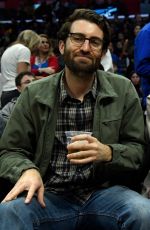 EMMA STONE and Dave McCary at Golden State Warriors vs LA Clippers Game in Los Angeles 01/18/2019