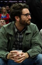 EMMA STONE and Dave McCary at Golden State Warriors vs LA Clippers Game in Los Angeles 01/18/2019