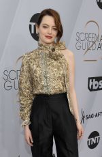 EMMA STONE at Screen Actors Guild Awards 2019 in Los Angeles 01/27/2019