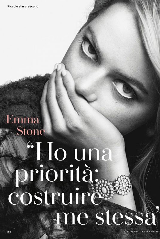 EMMA STONE in Io Donna Del Corriere Della Sera, January 2019