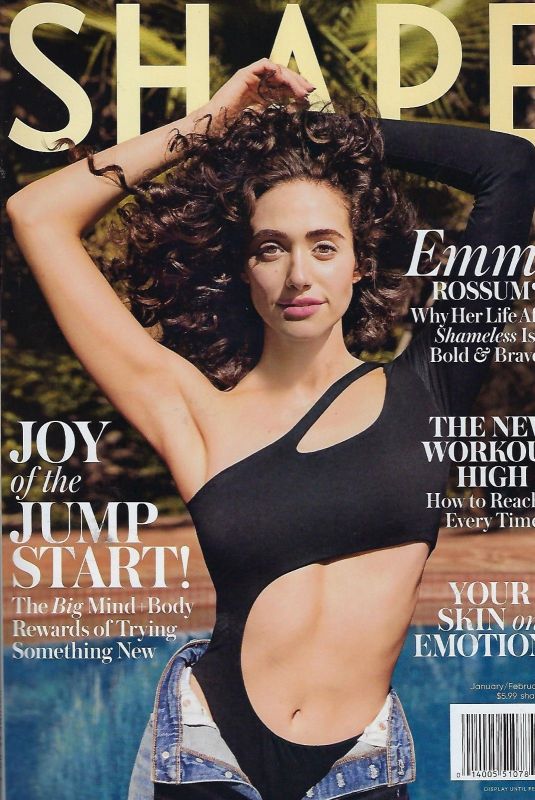 EMMY ROSSUM on the Cover of Shape Magazine, January/February 2019