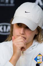 EUGENIE BOUCHARD at 2019 Australian Open Press Conference at Melbourne Park 01/17/2019