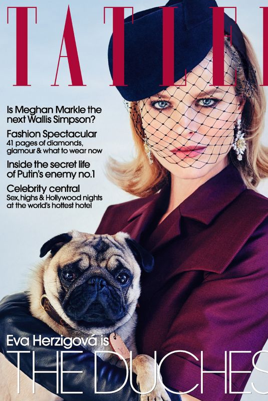 EVA HERZIGOVA in Tatler Magazine, March 2019 Issue