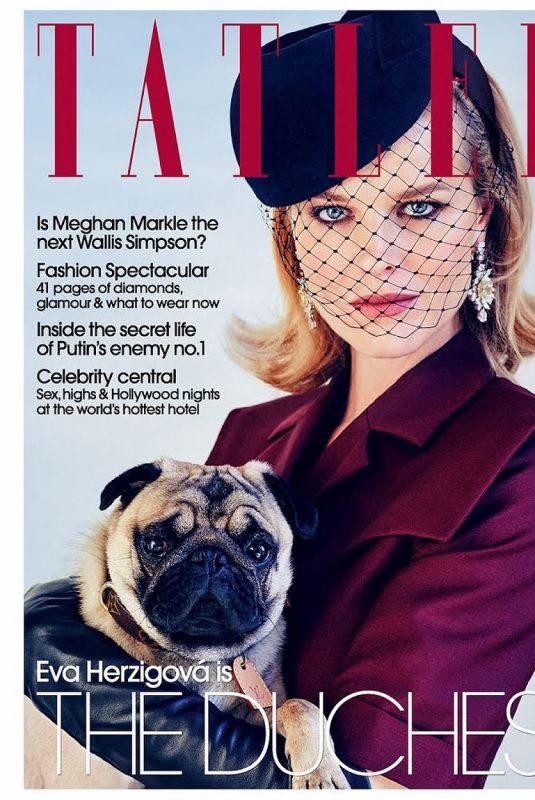 EVA HERZIGOVA in Tatler Magazine, UK March 2019