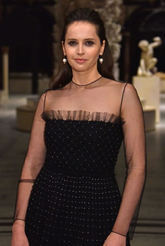 FELICITY JONES at Christian Dior: Designer of Dreams Exhibition in London 01/29/2019