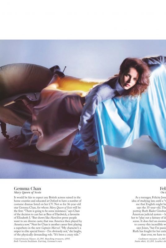 FELICITY JONES in Vogue Magazine, UK February 2019