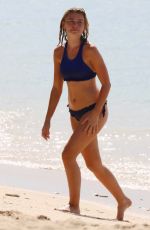 GEORGIA TOFFOLO in a Blue Bikini at a Beach in Barbados 01/10/2019