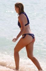 GEORGIA TOFFOLO in a Blue Bikini at a Beach in Barbados 01/10/2019
