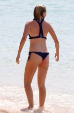 GEORGIA TOFFOLO in a Blue Bikini at a Beach in Barbados 01/10/2019