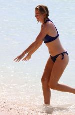 GEORGIA TOFFOLO in a Blue Bikini at a Beach in Barbados 01/10/2019