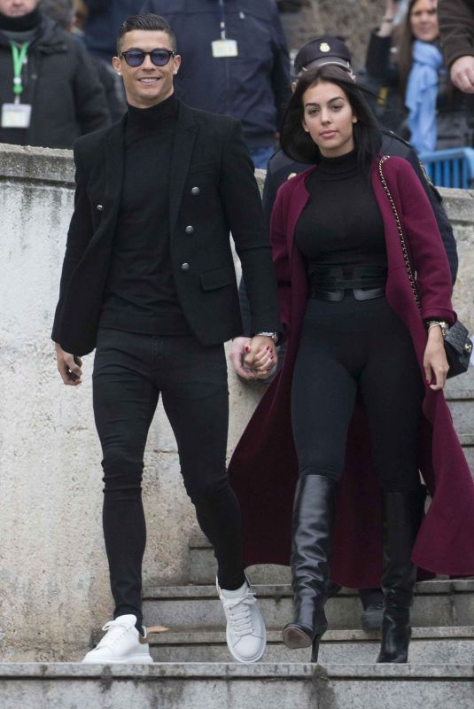 GEORGINA RODRIGUEZ and Cristiano Ronaldo at Court in Madrid 01/22/2019