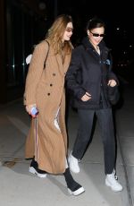 GIGI and BELLA HADID Out in New York 01/16/2019