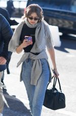 GIGI HADID Arrives at Airport in Milan 01/14/2019