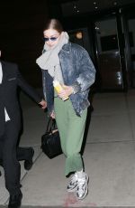 GIGI HADID Arrives at Her Apartment in New York 01/11/2019