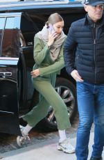 GIGI HADID Arrives at Her Apartment in New York 01/11/2019